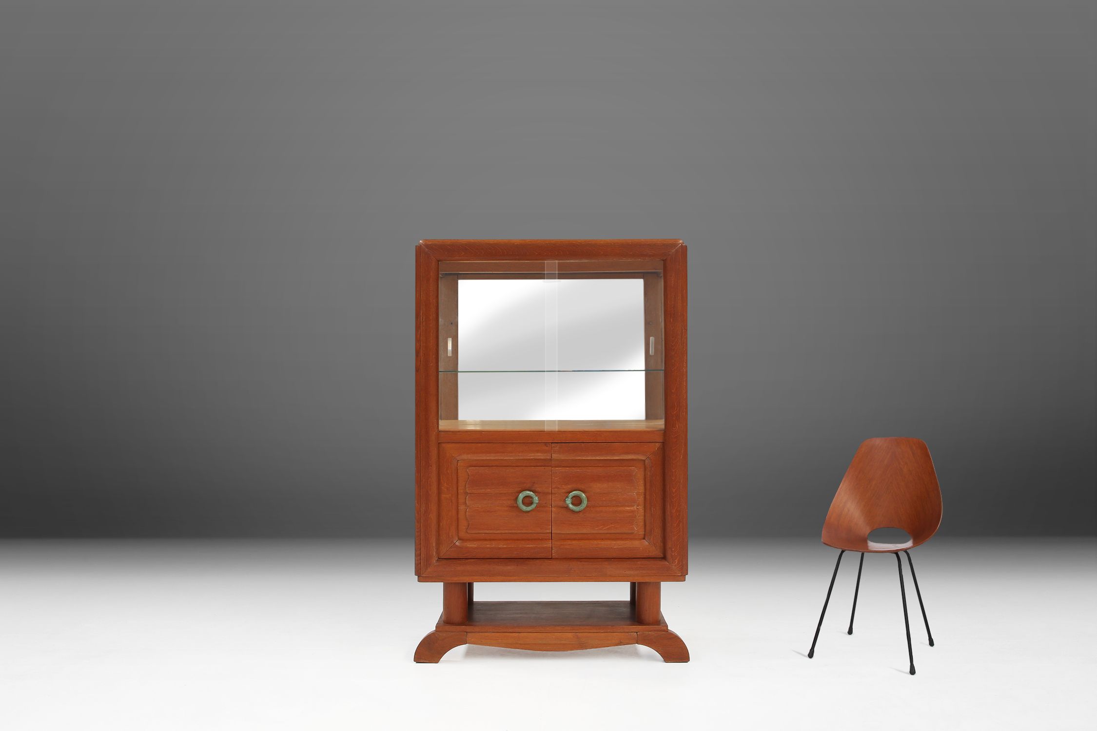 Art Deco Vitrine Cabinet Attributed to Gaston Poisson, France 1940sthumbnail